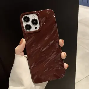 Elegant Wine Wave Pattern Phone Case Cover for iPhone Models, Soft & Stylish Design with Protection, Perfect Fit for Multiple Iphones