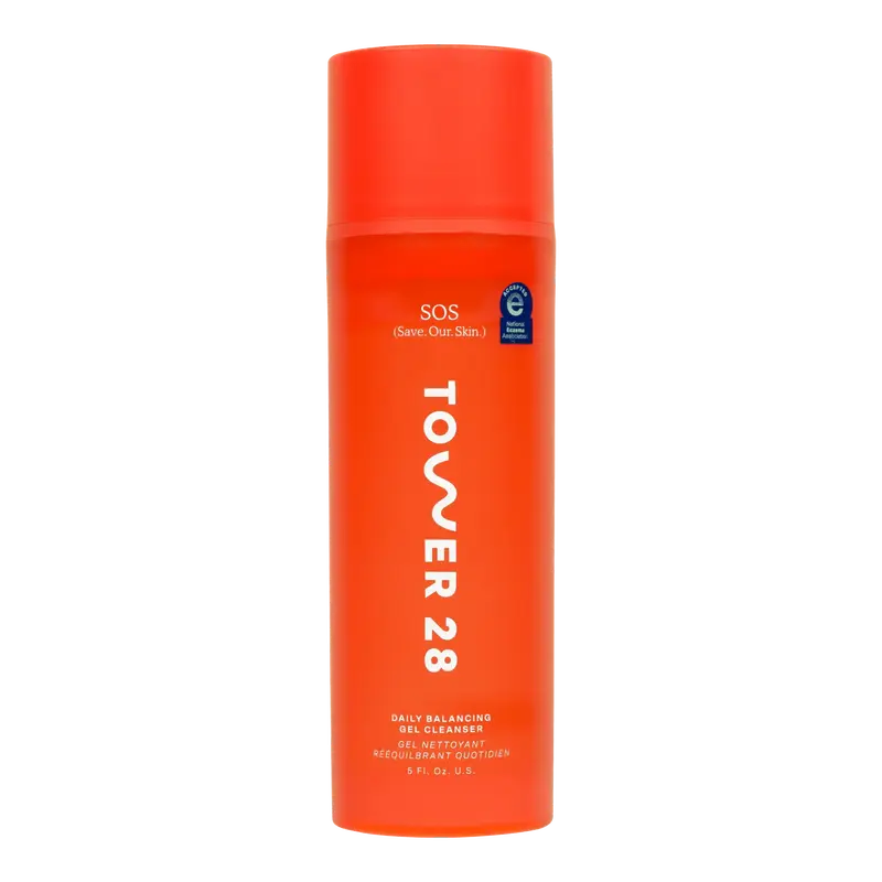 Tower 28 Beauty SOS Gel Cleanser - Gentle, Sensitive, Skin Repair, Comfortable Cleansing for All Skin Types