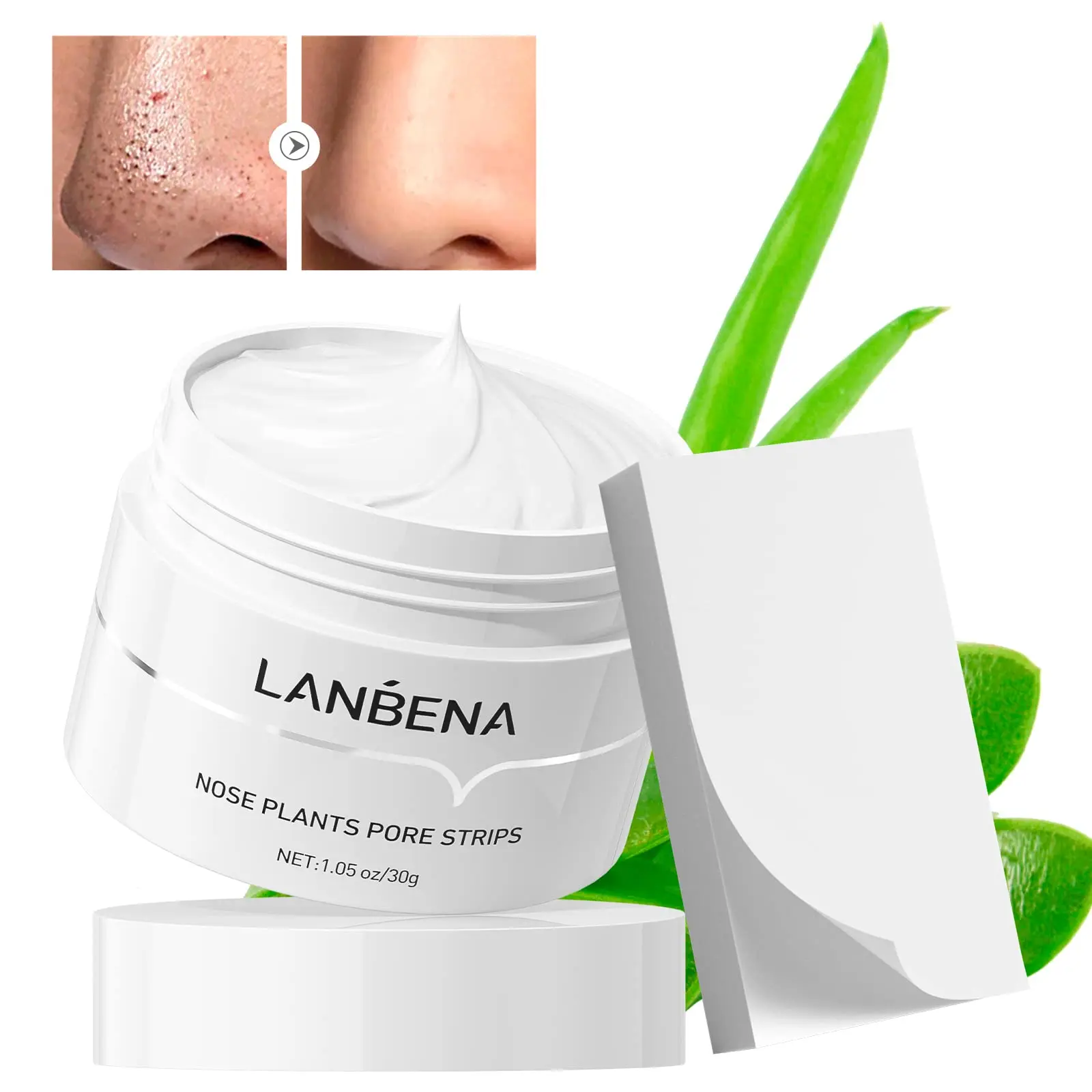Blackhead Mask With 60 Pcs Strips, Blackhead Remover Peel Pff Mask, Nose Plants Pore Cleanser Purifying Face Mask(1.05oz/30g)