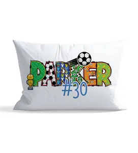 Soccer Pillow Case Personalized, Kid pillowcases, Name Pillow case, Standard Size Pillow Cover, Pillows Cases, Slumber Party Pillow