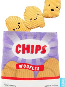 Woofles Chips: Barkbox 2-in-1 Interactive Plush Toy - Rip and Reveal Fun for Dogs and Puppies
