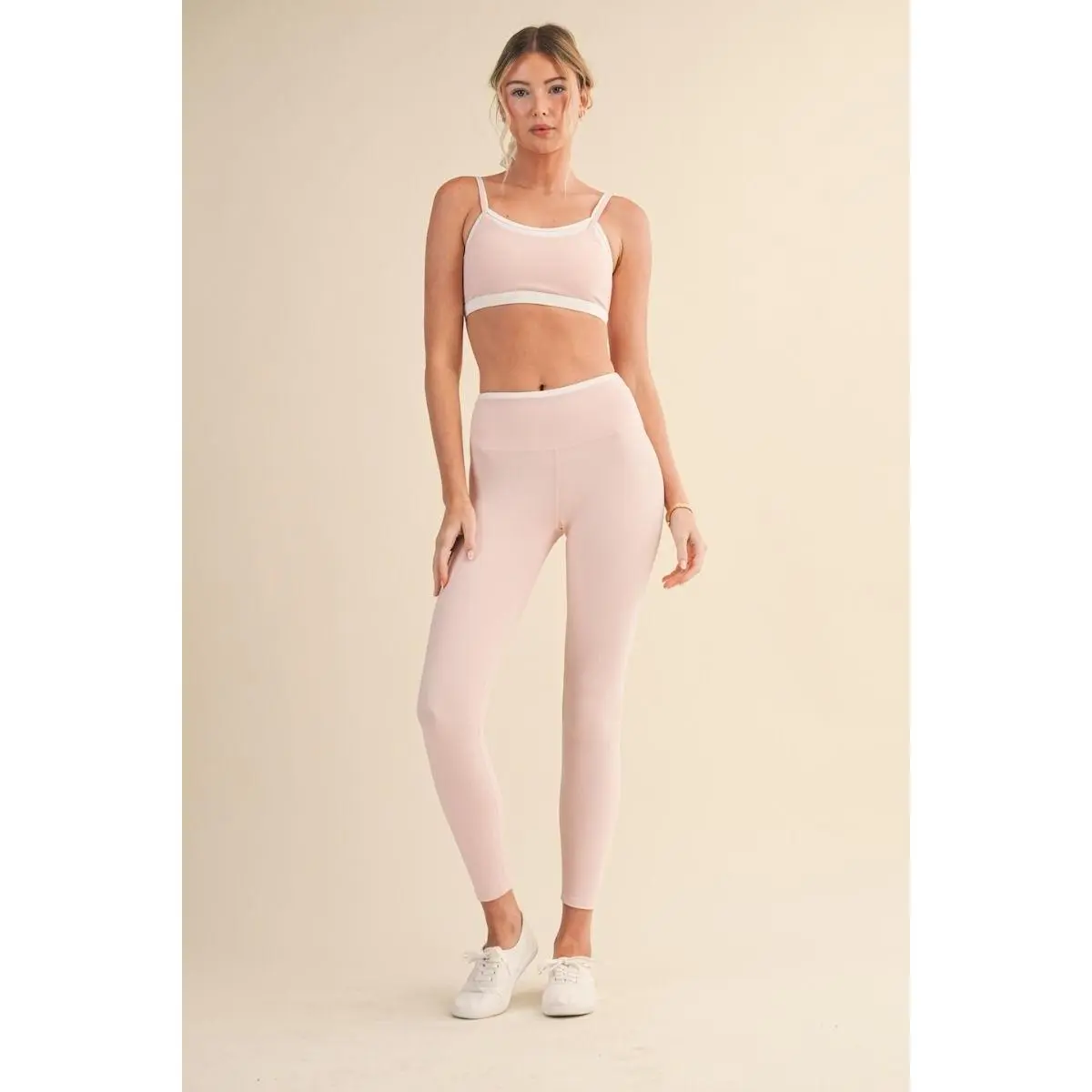 "Felicia" Contrast Athletic Set - Pink