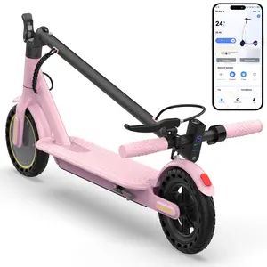 Powerful Foldable Electric Scooter for Teens & Adults, 8.5/10 in Solid Tires, 350W/500W Motor, 19/22 MPH Top Speed, 16/25 mi Range, Dual Braking, Portable Max Pro Folding Escooter