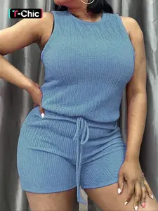 Fashion Solid Color Sports Casual Vest Shorts Set, Solid Tracksuits Set, Stylish Outdoor Activewear for Women, Sporty Style Clothes, Athletic Fashion Activewear, Perfect for Summer Lounging & Exercise