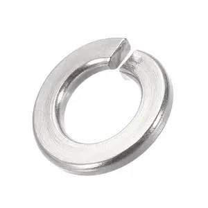 METALLIXITY Split Lock Washer (7/16") 25Pcs, 304 Stainless Steel Spring Lock Washer Elastic Gasket - for Household Applications