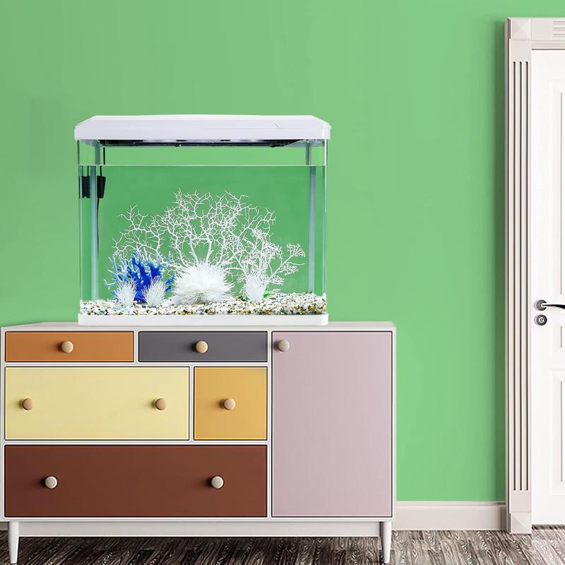 [Artificial Coral] 7 Pack White Realistic PVC Artificial Coral Reef | Vibrant Aquarium Plants, Detailed Texture, Marine Plant Ornament, Aquarium Landscape Decoration - Home Improvement.