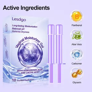 Lesdgo Medical Feminine Intimate Care Gel - Hyaluronic Acid, Lactic Acid, Vitamin E, Moisture-Boosting, 24-Month Shelf Life, Daily Hygiene for Adults, Dryness & Itching Relief, Antibacterial Single-Use Multi-Pack for Cleanliness & Portability