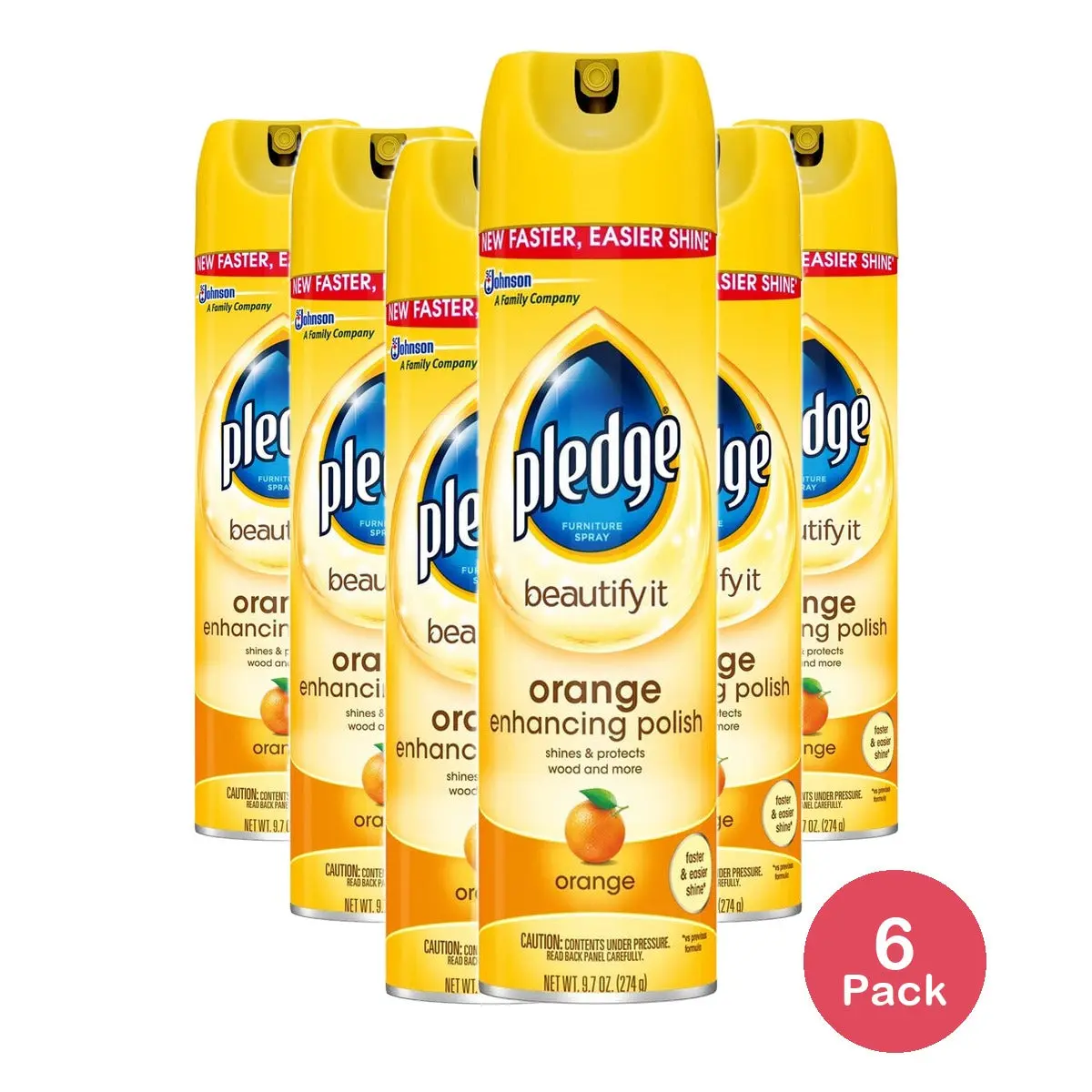 Pledge Expert Care Orange Wood Polish 9.7 Oz (Pack of 6)