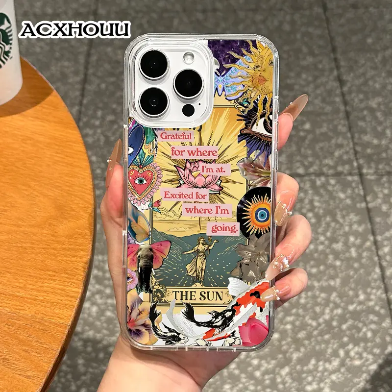 Magnetic Coquette Case for iPhone 17 16 E Pro Max 15 Plus 14 13 12 11 XS XR, Pastel Grateful Journey Design | Shockproof, Girly, Stylish, Silicone, and Trendy Protection