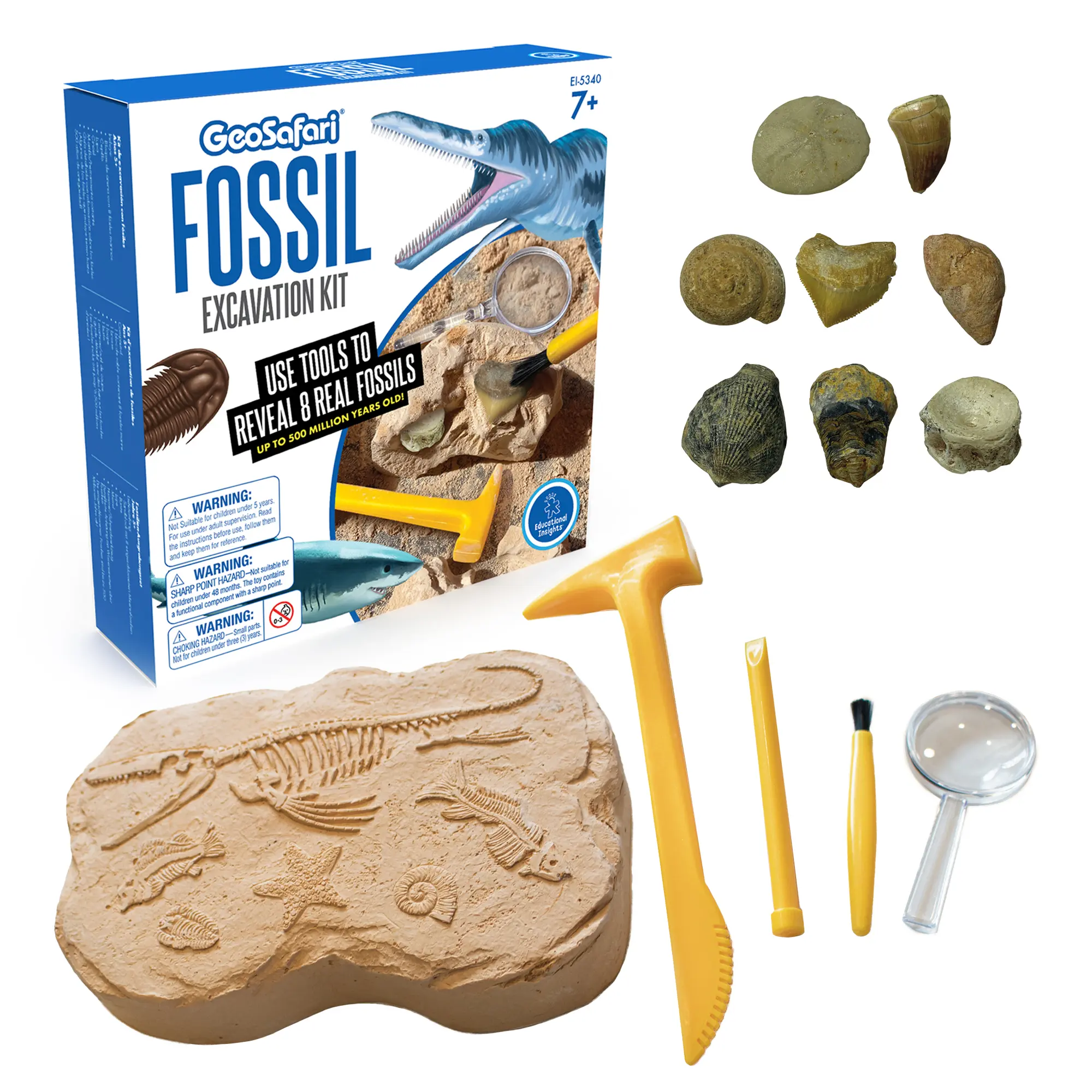 Educational Insights GeoSafari Fossil Excavation Kit, Kids Science Kit, Dinosaur Science Toy, Ages 7+ Educational Insights GeoSafari Fossil Excavation Kit, Kids Science Kit, Dinosaur Science Toy, Ages 7+