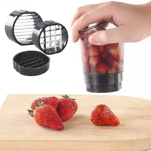 1pcs Fruit Slicer, Strawberry Chopper for Vegetables, Detachable Kitchen Gadget, Easy-To-Use Food Prep Tool, Perfect for Home Cooking