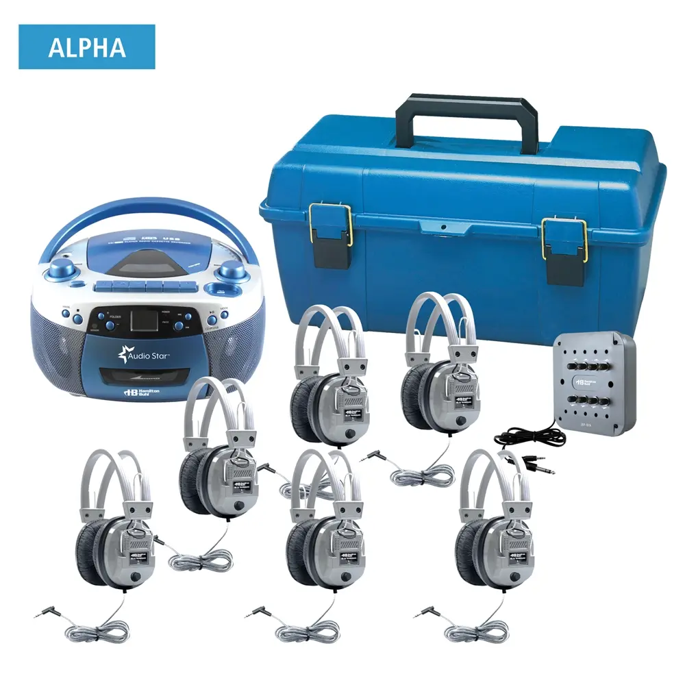 AudioStar ALPHA Portable Durable 6-Station Listening Center, Electronics Audio & Video Speaker System