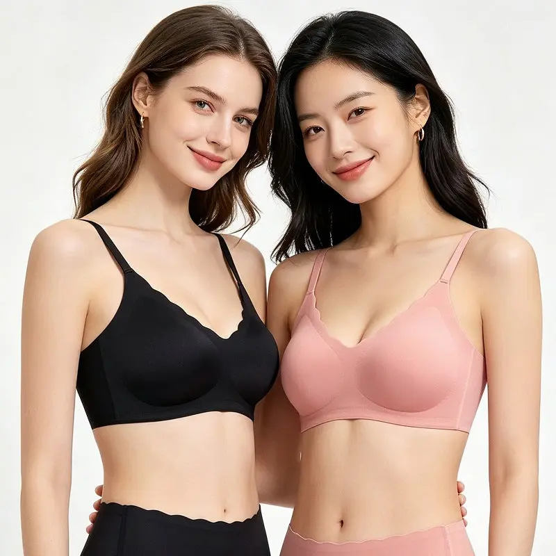 Seamless V-Neck Wireless Comfort Bra