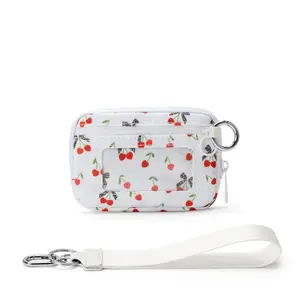 Iris Wallet 2nd Gen - Compact Nylon Wristlet with RFID Blocking & Multiple Card Slots for Women - Fruit Print Design - Ideal Holiday Stocking Stuffer - 100% Nylon Material
