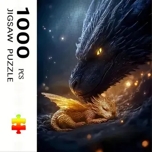 1000 Piece Dragon Puzzle Set, DIY Home Decor Brain Teaser Toy, Perfect Gift for Adults & Families, Holiday Theme Design