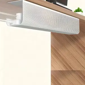 Hidden Wire Organizer Box, Desktop Under Desk Cable Management, No Drill Cord Keeper, Computer Plug Board Storage, Hidden Slot Cable Bundler