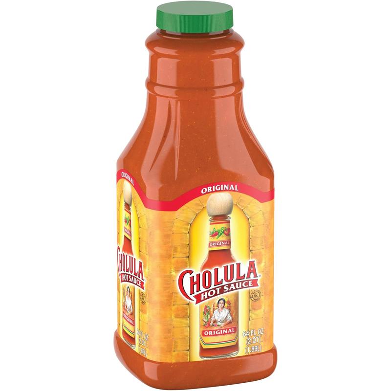 [Hot 2026!!!] Cholula Original Hot Sauce, 64 fl oz - One 64 Fluid Ounce Bulk Container of Hot Sauce with Mexican Peppers and Signature Spice Blend, Perfect with Tacos, Eggs, Wings, Chicken and More