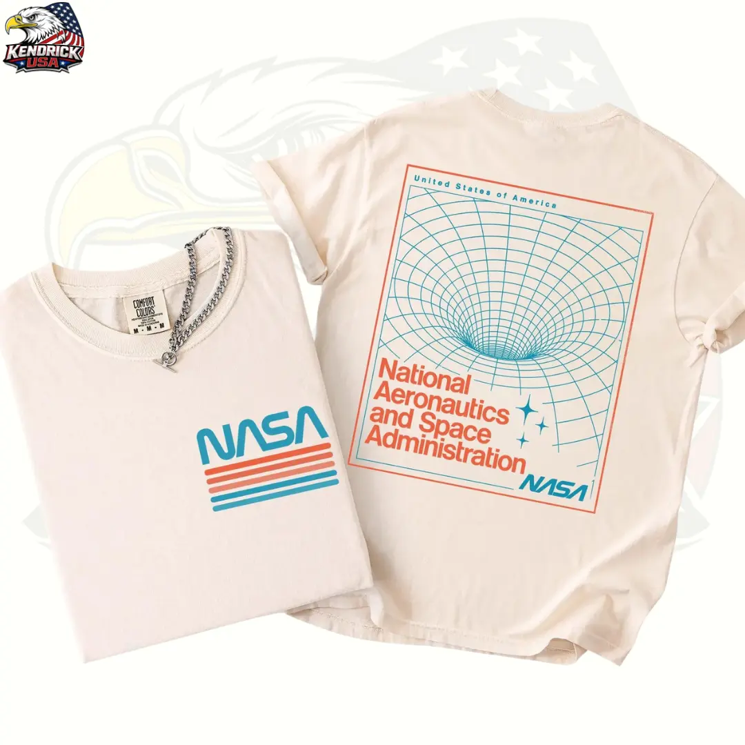 NASA Wormhole T-Shirt, NASA Vintage Insignia Comfort Colors T-Shirt – Space Science Apparel