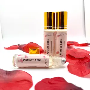 Rose Perfume Oil - Rich Damask Rose, Jasmine, Peony, Sandalwood, Amber - Long-Lasting Floral Fragrance