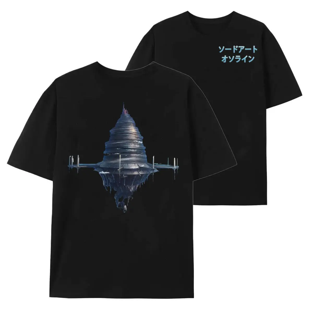 Men's Sword Art Online Kirito & Asuna Graphic Apparel - Round Neck Shortsleeve Casual Menswear Soft Seamless Cotton Classic Unisex T-Shirt, Father's Day Gift