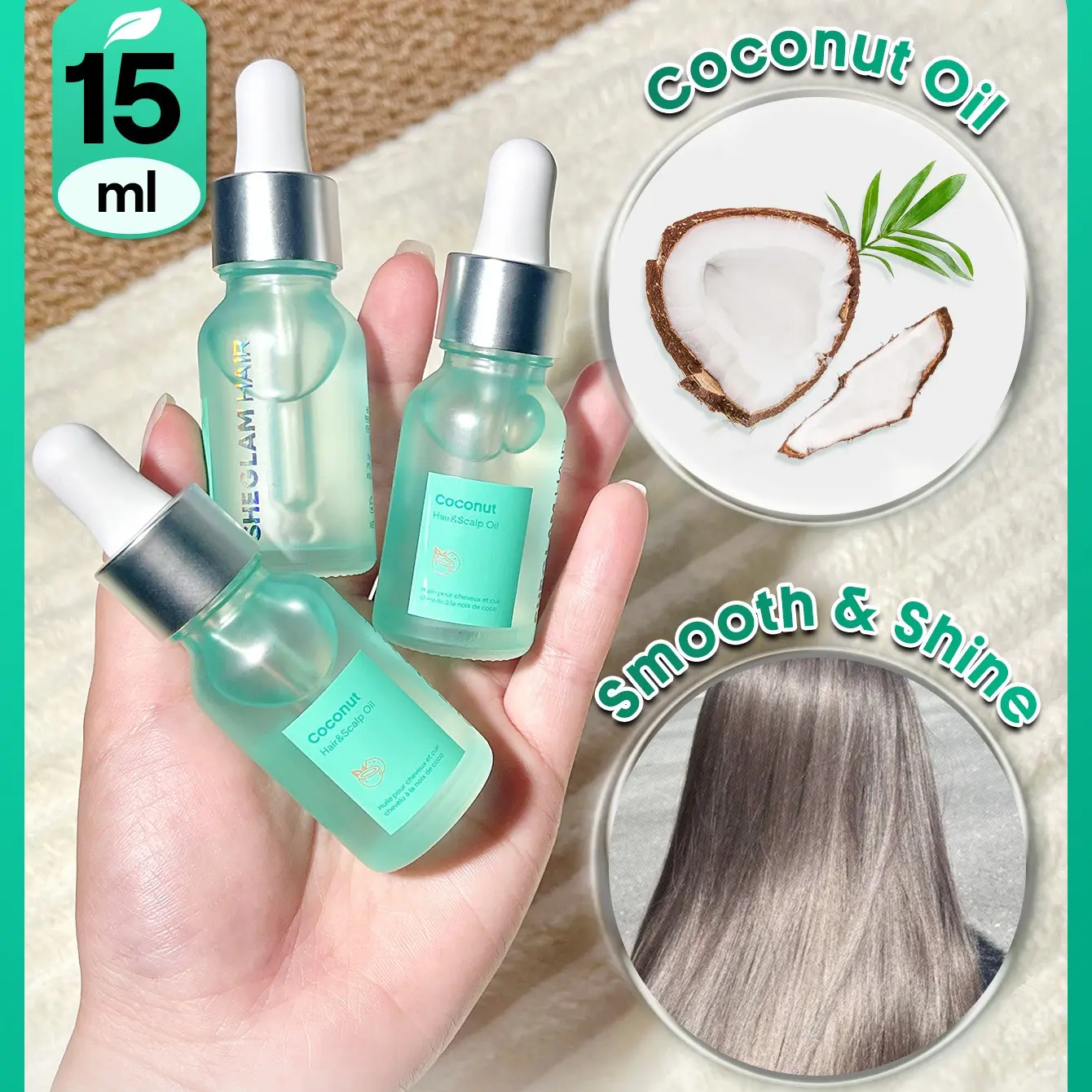 Coconut Hair & Scalp Oil-15ml/0.5 Fl Oz