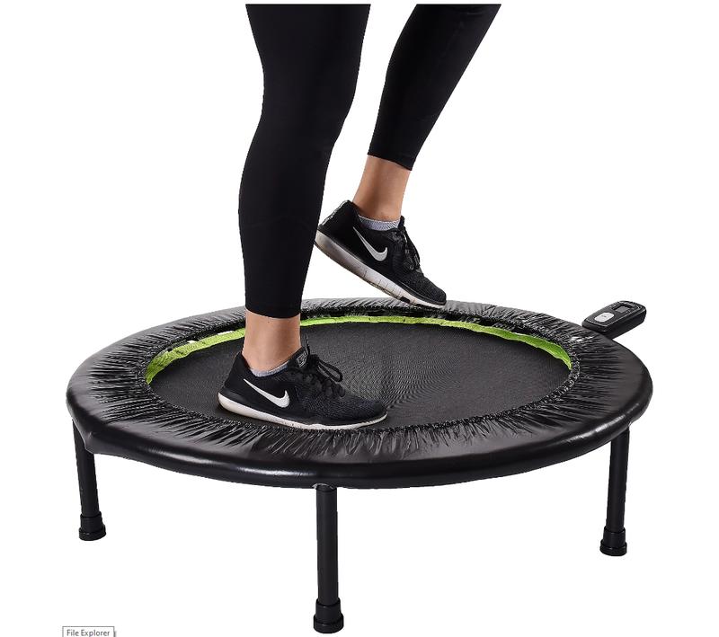 Products 36" Round Foldable Fitness Trampoline with Workout Monitor. NEW