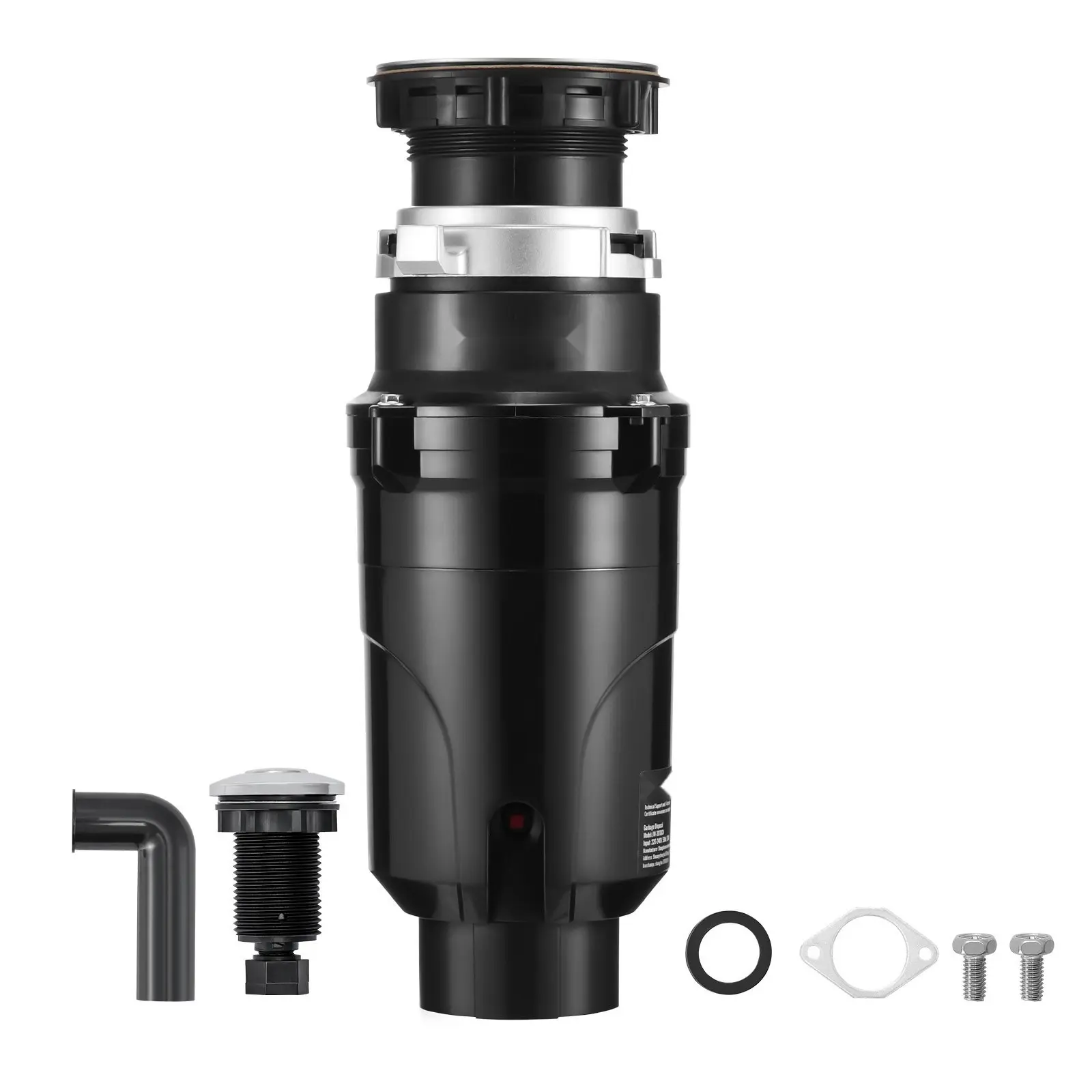 Garbage Disposal 1/2 HP Continuous Feed Food Waste Disposer With 3450 RPM Motor, Corded, EZ Connect Installation Kit, Quiet Operation, Stainless Steel Grind Chamber, Durable Kitchen Sink Garbage Disposal System