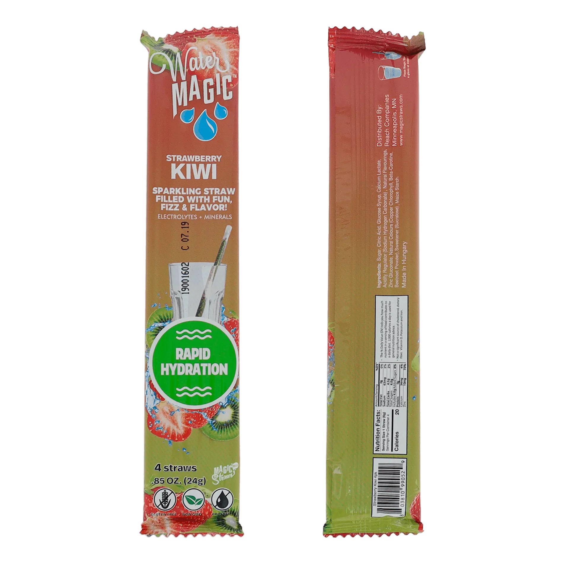 Milk Magic Water Magic Straws - Strawberry Kiwi