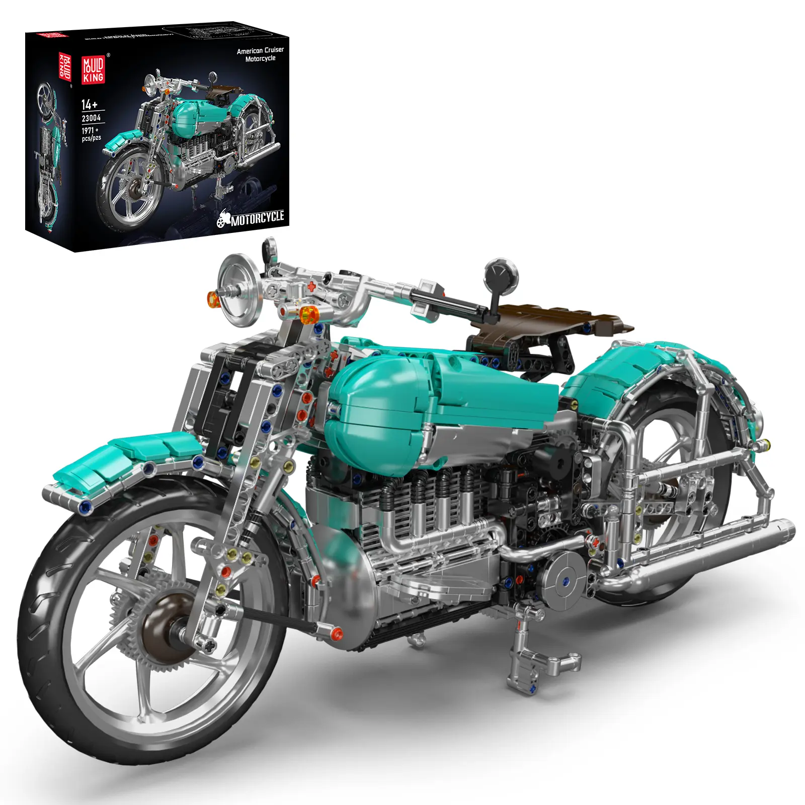 Mould King 23004 American Chopper Motorcycle Building Block Toy Static no motor summerwins