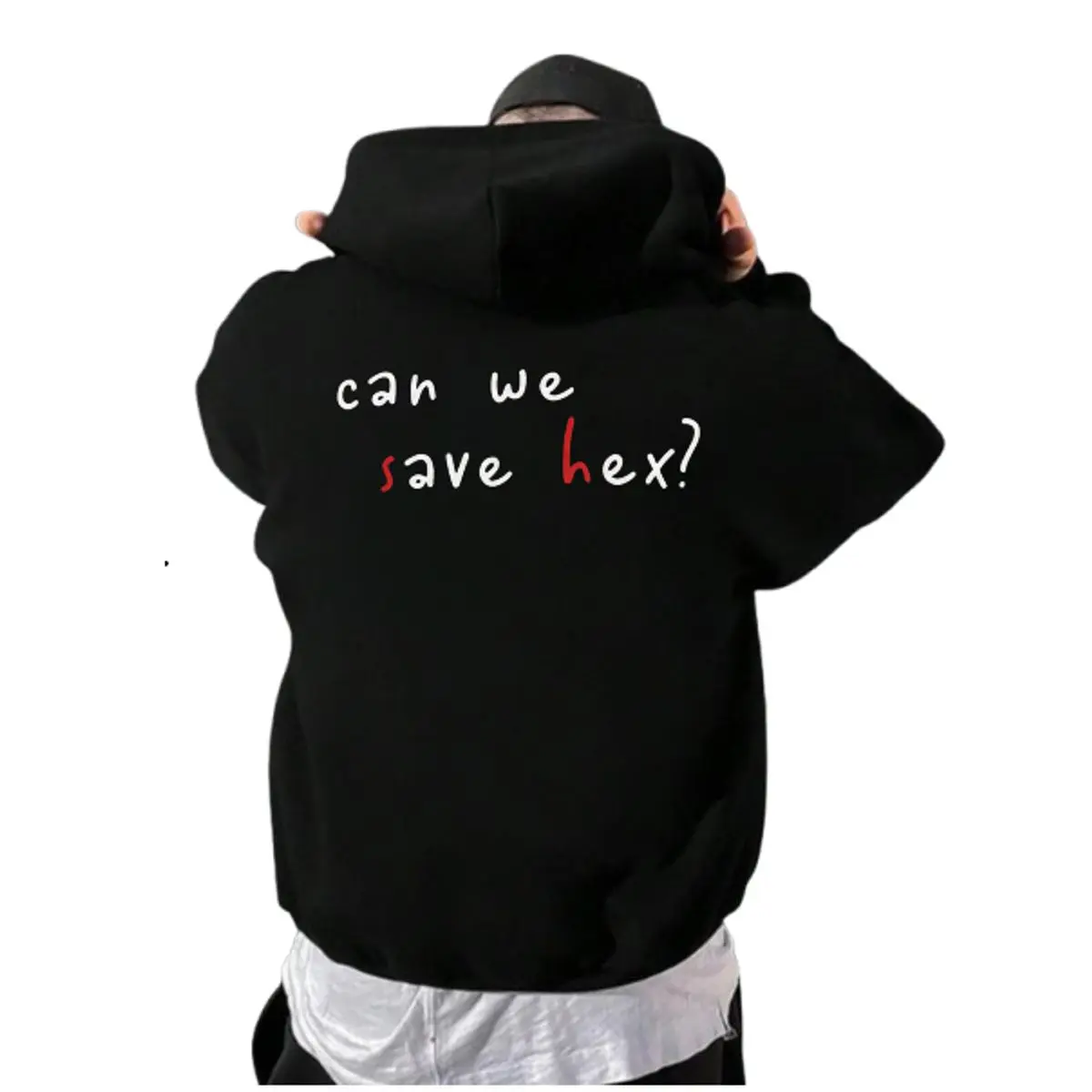 Can We Save Hex Graphic Hoodie, Dark Aesthetic Sweatshirt, Funny Adult Tshirt, Menswear, Unisex Sweater Pullover Tee