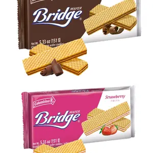 Wafer Bridge Colombina 2 Pack 1 Fresa + 1 Chocolate sugar wafers Chocolate 151g c/u