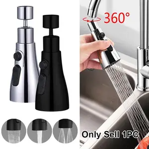3 in1 Kitchen Faucet Extender Universal 360 Rotate Pull Out Kitchen Tap Multi-mode Strong Flushing Booster Kitchen Accessories Faucet Aerator Extension