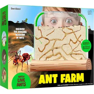 Ant Farm Kit for Kids - Farms Colony - Includes Ants Voucher - Sand Habitat Kits - Bug Terrarium House - Educational Science Gifts for Kid - Nature Learning Toys for Boys, Girls & Adults