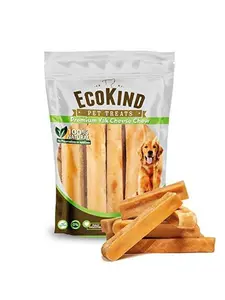 Trendy Tailz Himalayan Gold Yak Cheese Dog Chews, Large 1 lb Bag Packaging, All-Natural Real Yak Milk Lactose-Free Treats, High Protein, Easy Digestion, Universal Size Dental Health Chews