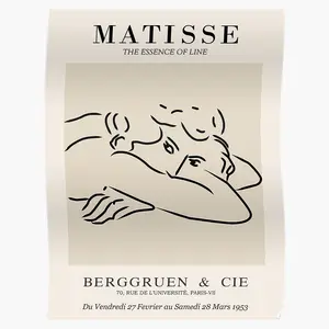 Henri Matisse - Line Drawing Of Woman - Essence Of Line Poster - Elegant and Minimalist Line Art by Henri Matisse