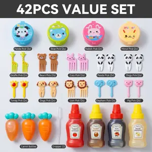 42pcs Mini Portable Condiment Ketchup Bottles - Kitchen Seasoning Drizzler Containers, Ideal for Travelers, Perfect for Lunches & Summer Picnics