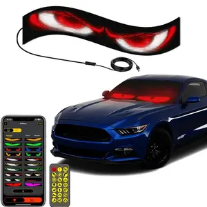 Father's Day Car Eye Lights: Scrolling Led Car Sign For Devil's Eye,Programmable Car Advertising LED Display To DIY Text Animation Graffiti Pattern From Phone APP Control And Remote, Led Sign For Cars Semi-Trailers Drinking Places Dining Hotels