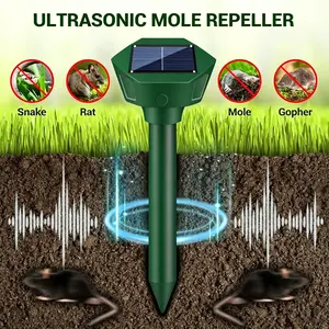 Say Goodbye to Moles & Snakes Forever!  Solar-Powered Ultrasonic Repellent | IP64 Waterproof | Protects Lawns & Gardens