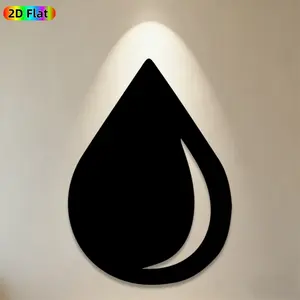 1pc Water Drop Metal Wall Art, Minimalist Water Drop Statue Mural, Ideal Gift for New Year, Easter, Nature Decor Enthusiasts, Weather-Resistant Metal Wall Decor , Perfect for Outdoor Garden Wall & Backyard Fence, Stylish Water Drop Metal Art