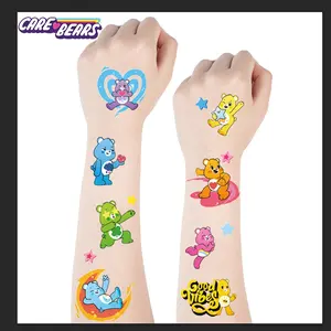 6PCS Care Bears Officially Licensed Care Bears Tattoo Stickers Cute Colourful Trend Gift Water Transfer Cartoon Stickers Waterproof Temporary Tattoo Fashionable Body Decoration Art Birthday Gifts Wedding Jewellery Party Supplies