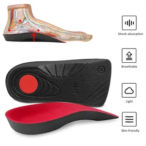 3/4 Length Plantar Insoles, Men/Women High Arch Supports Insoles for Plantar Fasciitis Flat Feet,Improved Foot Comfort and Stability