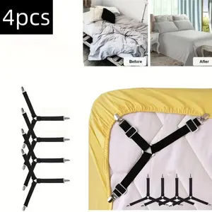 4 pieces of triangular bedsheet fastening clips, bedsheet fastening clips, bedsheet and quilt fastening clips, tablecloth and sofa cover fastening clips, bedsheet fasteners, tent metal fastening clips, bedsheet clips