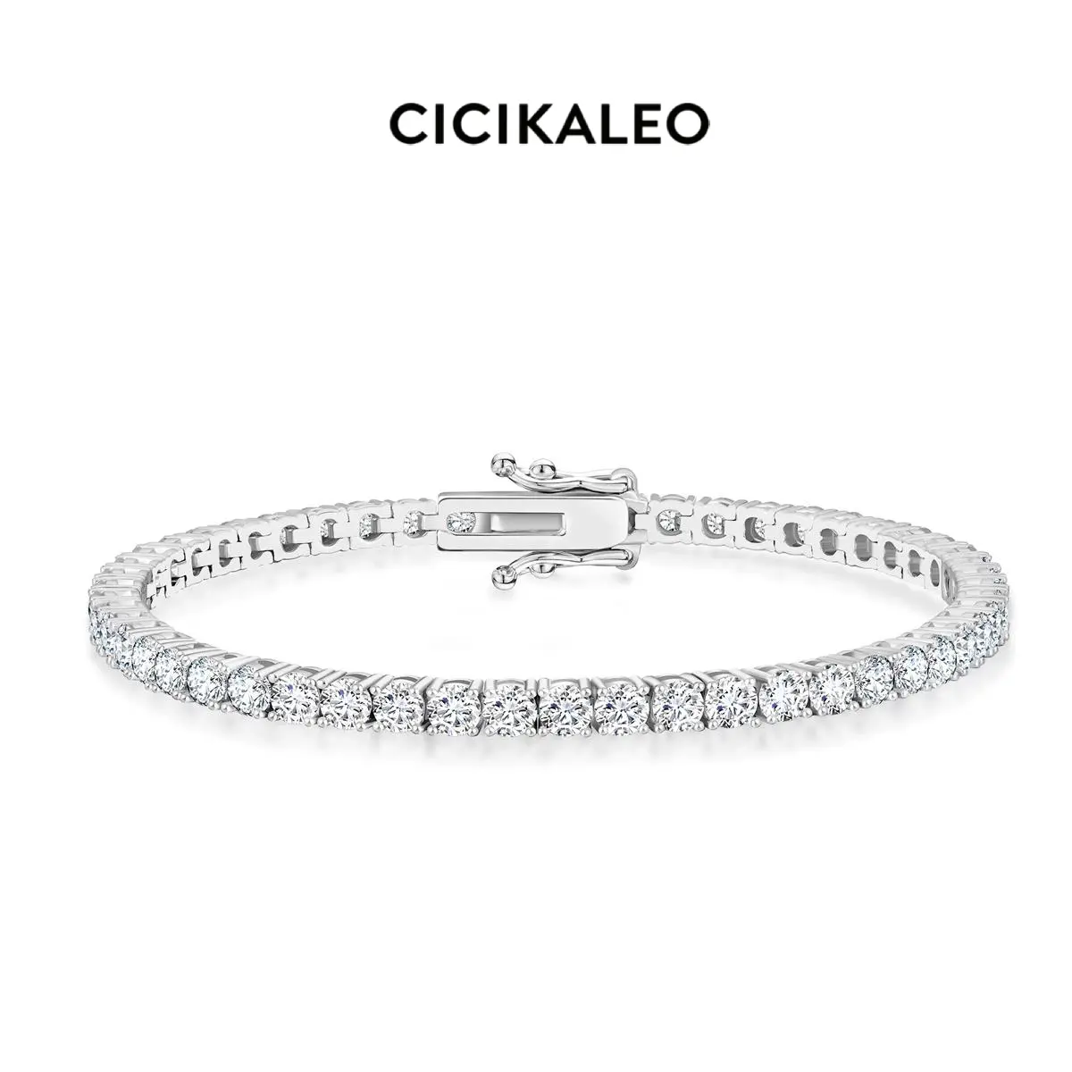 CICIKALEO 3MM Moissanite Tennis Bracelet for Women and Men 18K Gold Plated Lab-Created Gift for Her Him #Summervibes