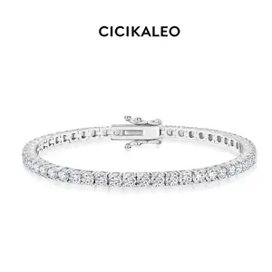 CICIKALEO 3MM Moissanite Tennis Bracelet for Women and Men 18K Gold Plated Lab-Created Gift for Her Him #Summervibes