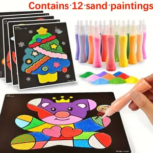 Sand Painting Art Kit, Non-Toxic DIY Craft Set, Creative Craft Kit, Suitable for Boys and Girls, Parent-Child Interactive Activity, Model Xinghao