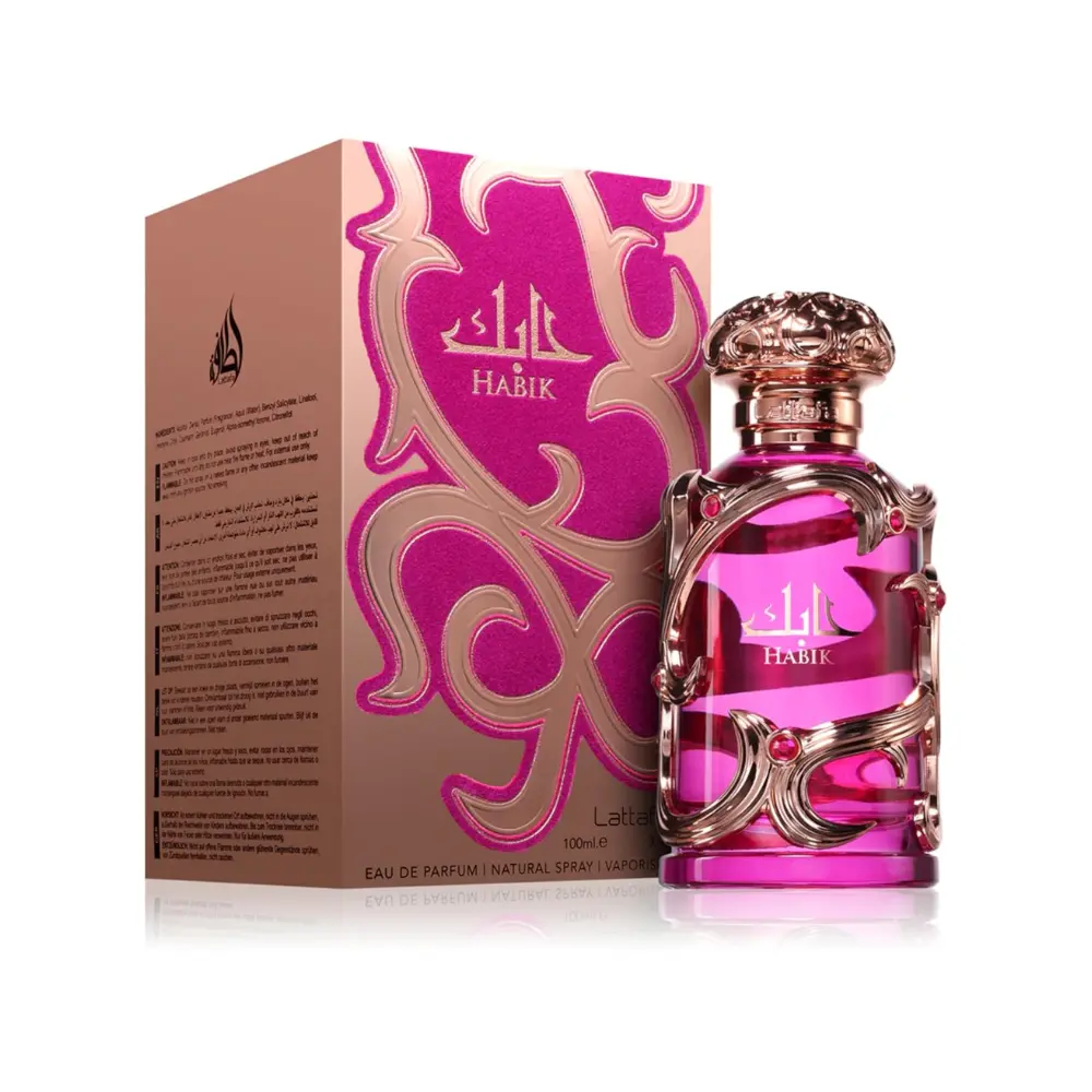Lattafa Habik Eau de Parfum for Women 3.4 oz | Floral Fruity Fragrance for Women with Bergamot, Pear, Jasmine & Musk | Long-Lasting Feminine Perfume