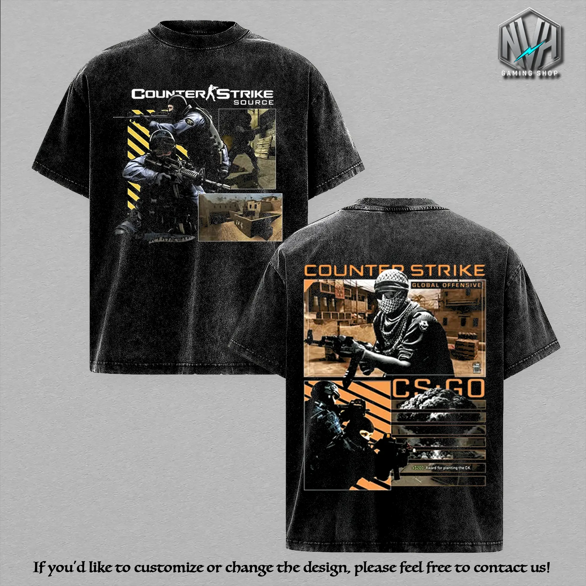 Counter-Strike CSGO Oversized Graphic Tee Men, Counter Strike Source Terrorist Counter Terrorist Graphic Tee Unisex Heavyweight, Heavyweight Cotton Unisex Shirt, Short Sleeve Top, Game Lover Shirt, Casual Streetwear Apparel, Trendy T-shirt, Menswear