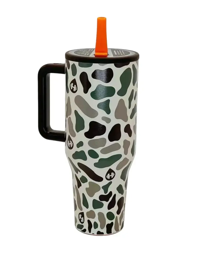 HydroJug travler  lovely cow Print Insulated Handle Tumbler, Reusable Drink Cup Steel Pure Copper Bottle with Bag Classic Drinkware Plaid Insulated Vacuum Flask - Leakproof Insulated Thermal Tumbler, Easy-Clean, Large Capacity car cup