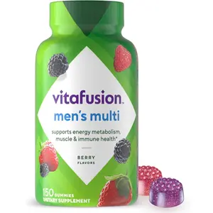 Vitafusion Adult Gummy Vitamins for Men, Berry Flavored Daily Multivitamins for Men With Vitamins A, C, D, E, B6 and B12, America’s Number 1 Gummy Vitamin Brand, 75 Day Supply, 150 Count