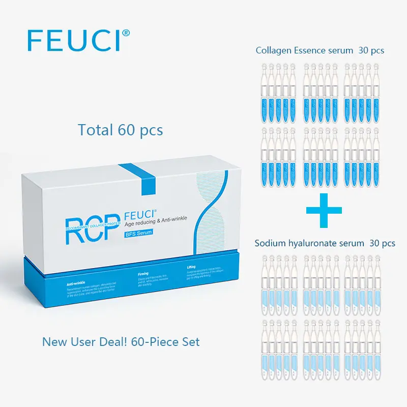 FEUCI Collagen30 (Collagen+Peptide+Elastin) & HA30 Firming Vials